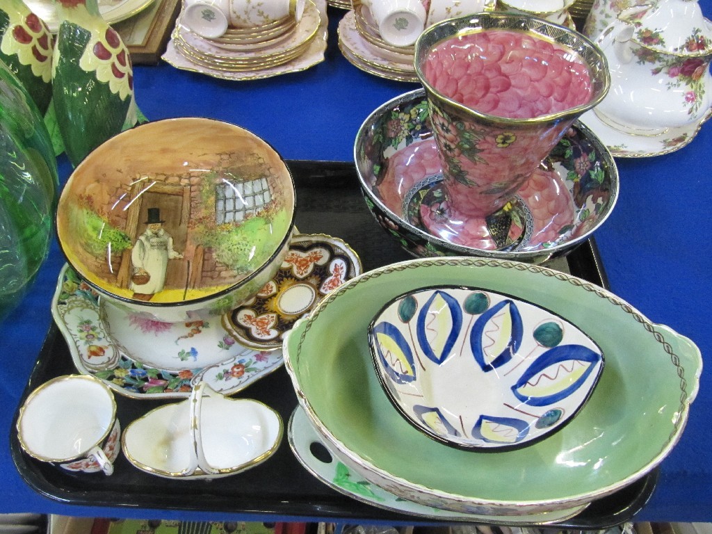 Appraisal: Tray lot of assorted ceramics to include Maling Doulton etc