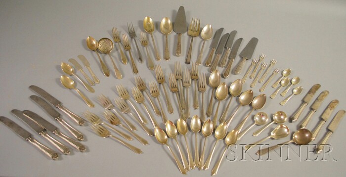 Appraisal: Forty-piece Towle Virgina Carvel Pattern Partial Flatware Service together with