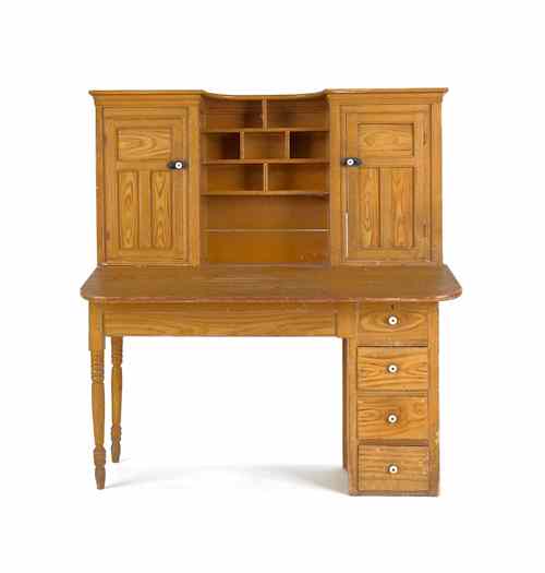 Appraisal: Unusual Pennsylvania painted pine work desk late th c in