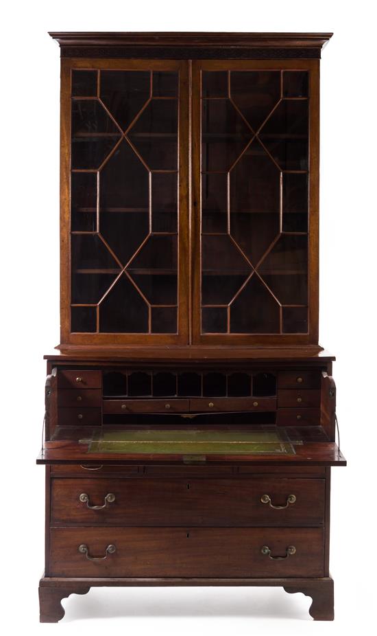 Appraisal: Sale Lot A Chippendale Style Mahogany Secretary Bookcase early th