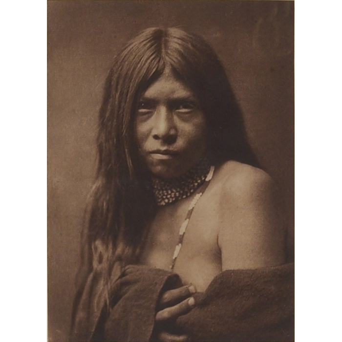 Appraisal: Edward Sheriff Curtis photogravure Apache Girl margin stamped with copyright