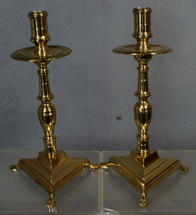 Appraisal: Pr of Early candlesticks - h th - th c