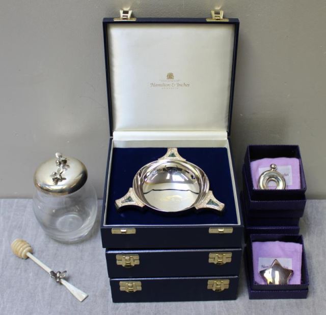 Appraisal: STERLING Hamilton and Inches of EdinburghSterling Silver Lot Balmoral Quaichs