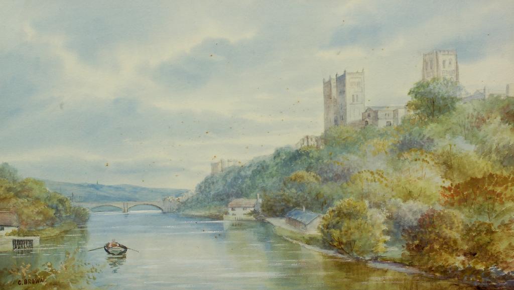 Appraisal: C BROWN LATE th EARLY th CENTURY DURHAM CATHEDRAL signed