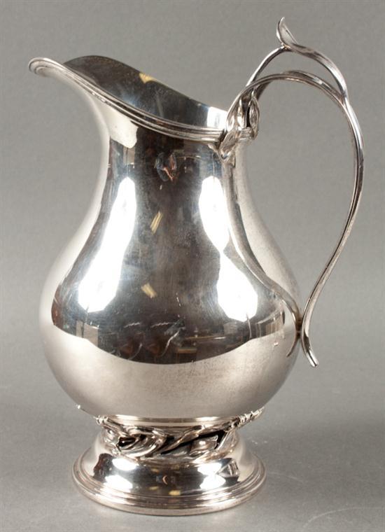 Appraisal: American Art Deco sterling silver water pitcher Quaker Silver Co