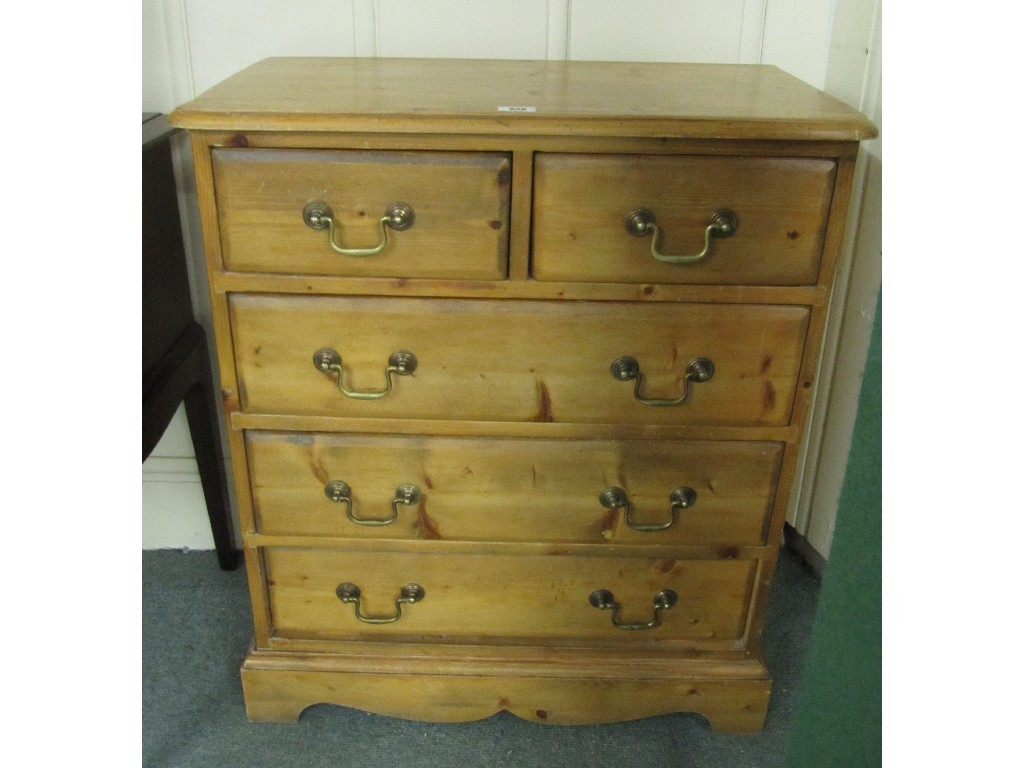 Appraisal: Reproduction George III style pine chest of drawers