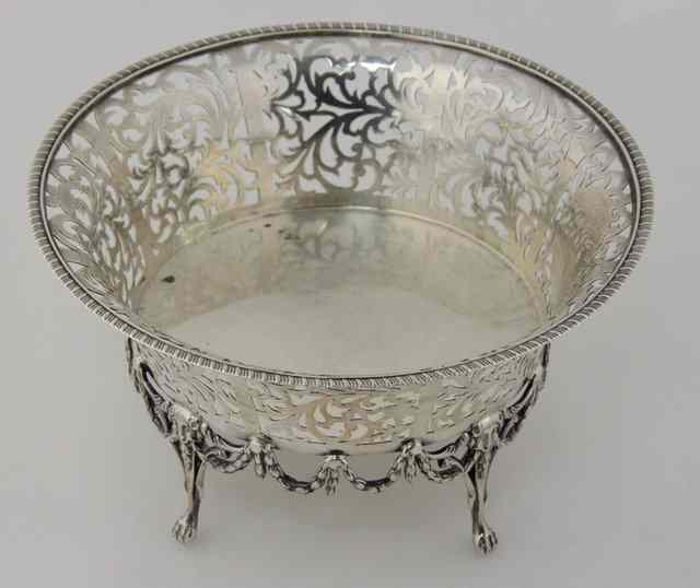 Appraisal: A pierced silver basket Charles Harris and Sons Ltd London