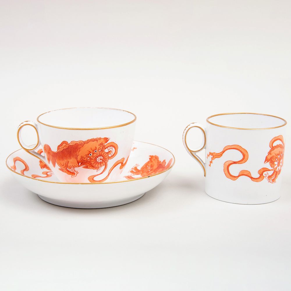 Appraisal: Wedgwood Transfer Printed Porcelain Trio in the 'Chinese Tigers' Pattern