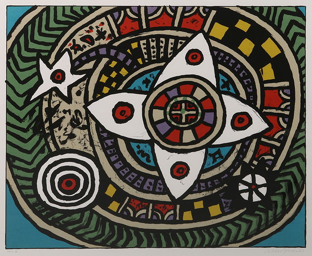 Appraisal: Alan Davie British - Cosmic Signals I signed dated and