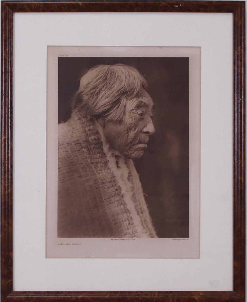 Appraisal: EDWARD S CURTIS Washington - photogravure A Nootka Woman Photogravure