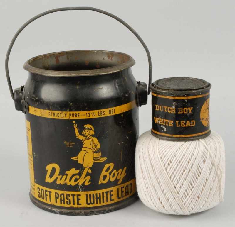 Appraisal: Lot of Tin Dutch Boy Paint Buckets Description One appears