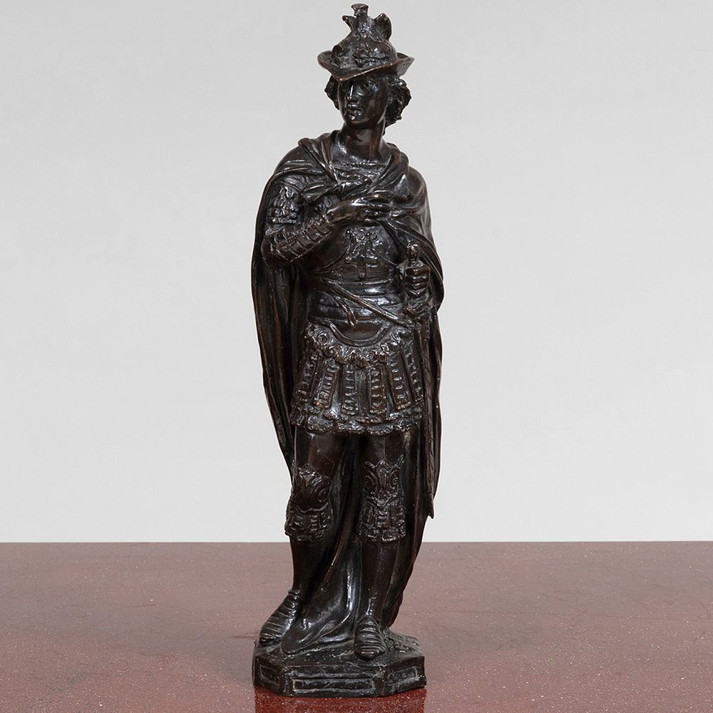 Appraisal: Continental Bronze Model of a Soldier Unsigned in high John