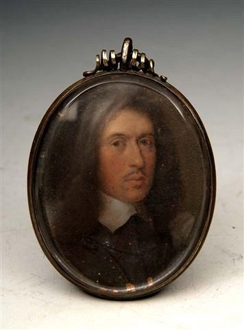 Appraisal: AN OVAL TH CENTURY MINIATURE PORTRAIT of a gentleman painted