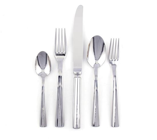 Appraisal: Tiffany Co pattern stainless flatware knives L forks L forks