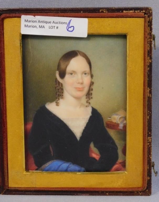 Appraisal: SARAH GOODRIDGE GOODRICH - MA CA miniature portrait of a