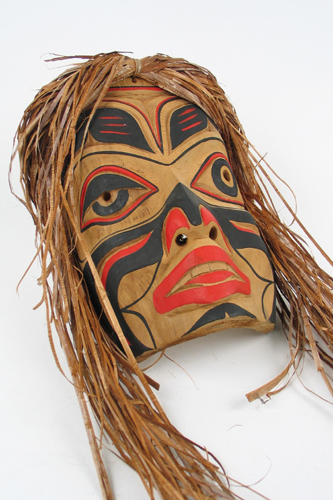 Appraisal: A NORTH WEST COAST INDIAN WIND SPIRIT MASK hand carved