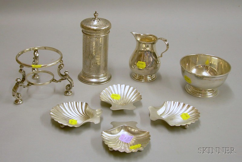 Appraisal: Eight Sterling Silver Items large sugar caster retailed by Bigelow