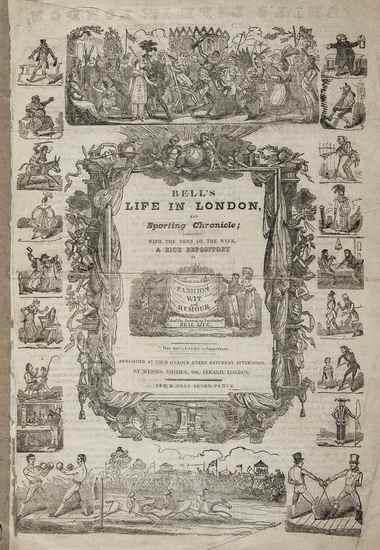 Appraisal: Advertisement for 'Bell's Life in London and Sporting Chronicle '