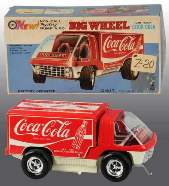 Appraisal: Japanese Battery Operated Coca-Cola Truck Toy Description Circa 's Includes