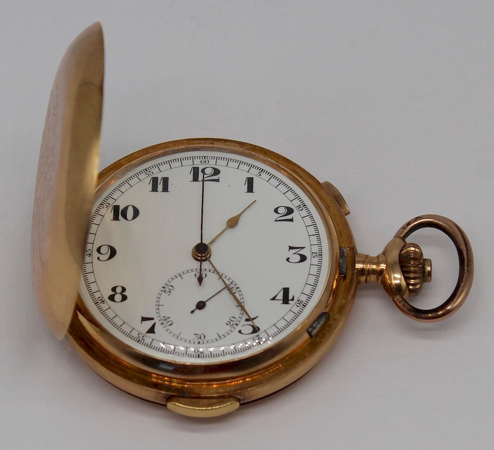 Appraisal: JEWELRY Swiss kt Gold Minute Repeater Pocket Watch Interior of