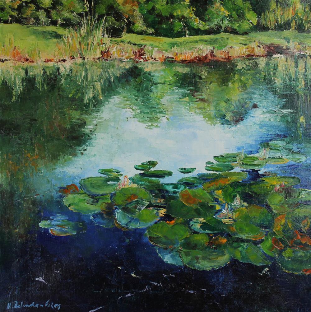 Appraisal: WATER LILLIES Acrylic on canvas x in Framed lower left