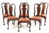 Appraisal: DINING CHAIRS - Set of eight mahogany Chippendale style dining