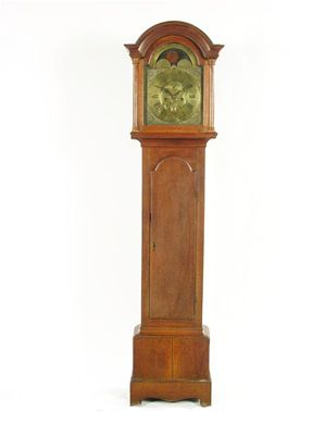 Appraisal: An oak longcase clock the day movement previously with striking