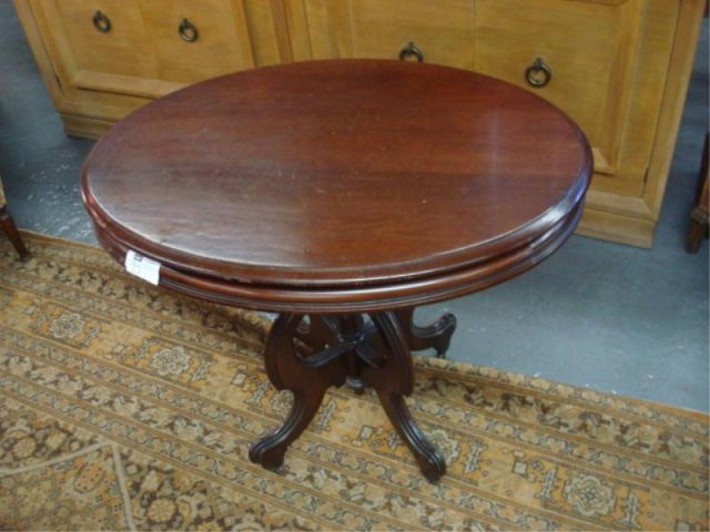 Appraisal: Victorian Walnut Center Table From a Bronxville NY estate Dimensions