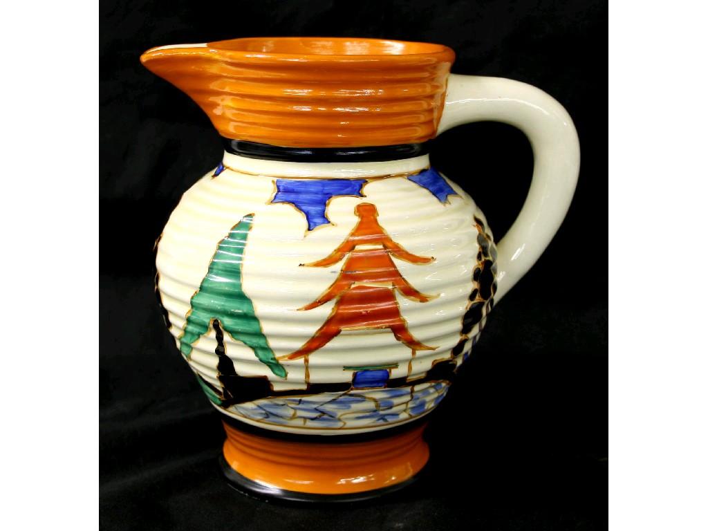 Appraisal: Clarice Cliff 'Kew' Fantasque Bizarre George jug shape high