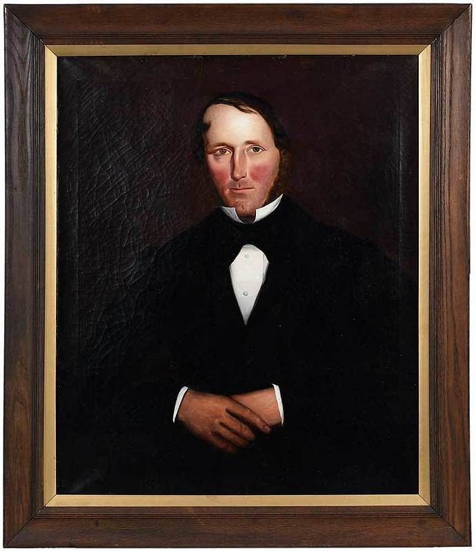 Appraisal: American School th century Portrait of a Gentleman unsigned oil