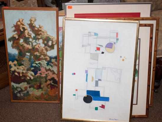 Appraisal: Seven assorted framed pictures and prints Estimate - All property