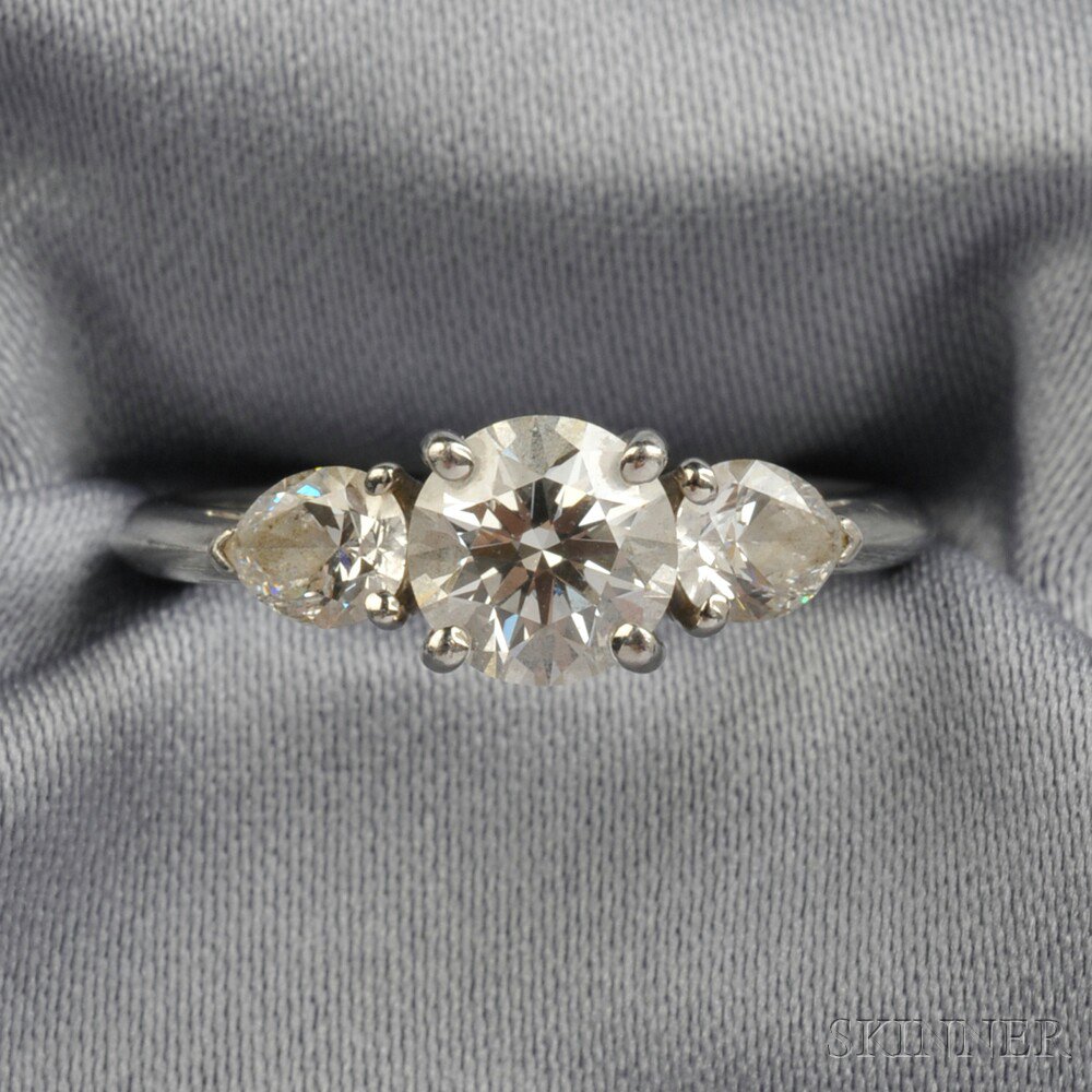 Appraisal: Platinum and Diamond Solitaire Tiffany Co the round brilliant-cut diamond