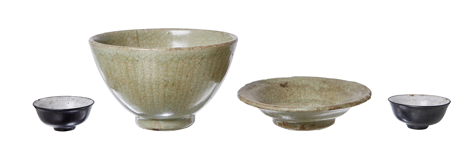 Appraisal: A GROUP OF CHINESE WARES INCLUDING CELADON BOWL POSSIBLY LUNG