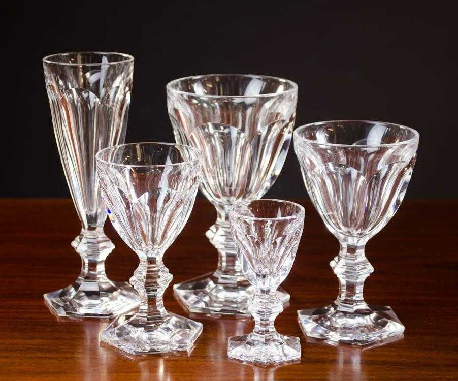 Appraisal: BACCARAT HARCOURT CRYSTAL CUT CRYSTAL STEMWARE thirty pieces comprised of