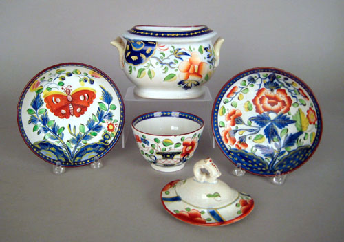 Appraisal: Five pcs of Gaudy Dutch th c