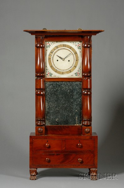 Appraisal: Mahogany Shelf Clock by Abner Jones East Bloomfield New York