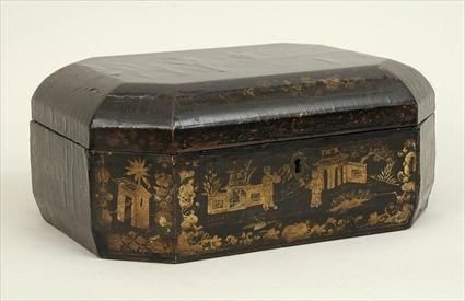 Appraisal: Chinese Export Lacquer Sewing Box x in