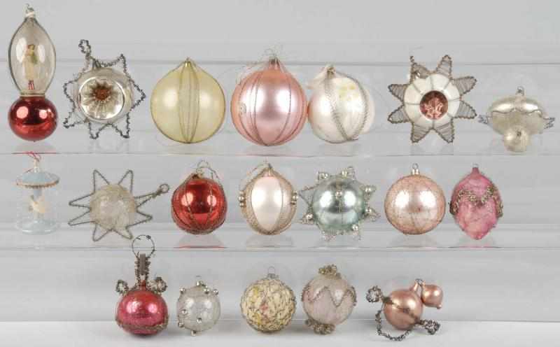 Appraisal: Lot of Glass Christmas Ornaments Description Many are wire-wrapped Condition