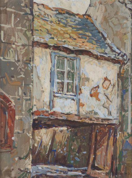 Appraisal: Wm Lester Stevens MA - House gouache on paper signed