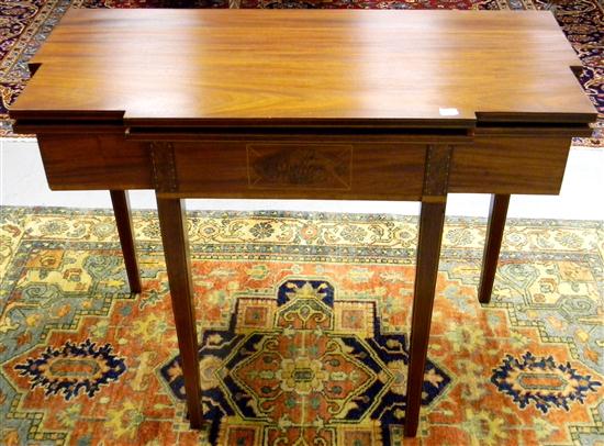 Appraisal: Card table American early th C mahogany and cherry with