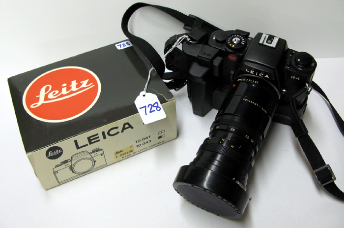 Appraisal: LEICA R- SINGLE LENS REFLEX CAMERA black with leather wrap