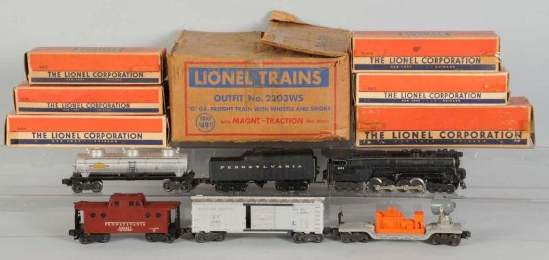 Appraisal: Lionel No WS O-Gauge Freight Set in OB Description Post-war