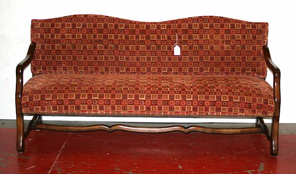 Appraisal: A William amp Mary style walnut settee height in width