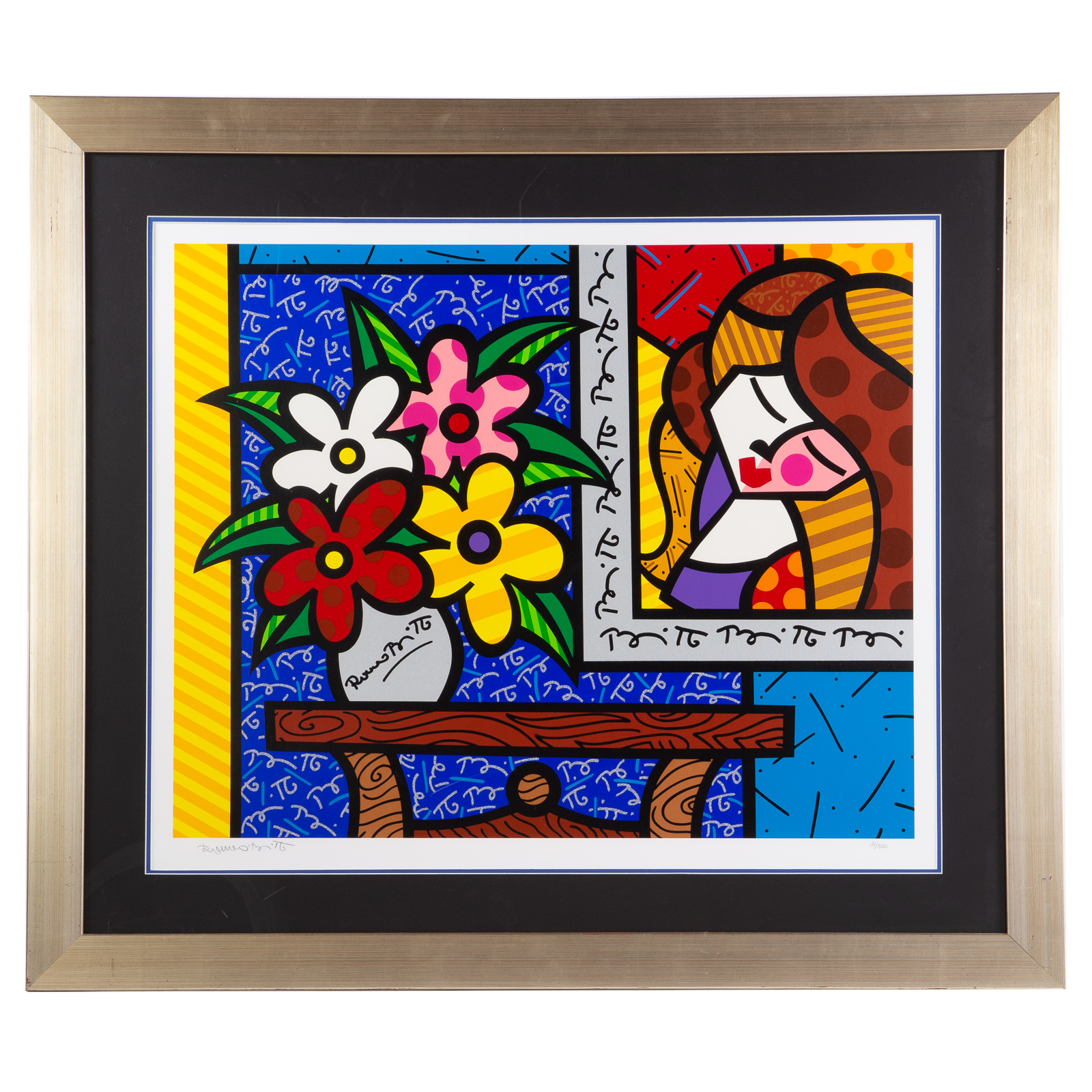 Appraisal: ROMERO BRITTO LIVING ROOM SERIGRAPH Brazilian b Ed signed Romero