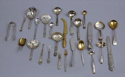 Appraisal: MISC GROUP OF AMERICAN SILVER SMALL SERVING PIECES Including Tiffany