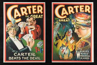 Appraisal: Two Carter the Great Window Cards Carter The Great Charles