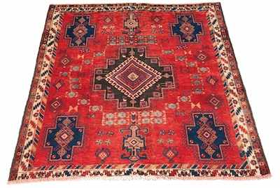 Appraisal: A Persian Afshar Carpet Apprx '- x '- Low wool