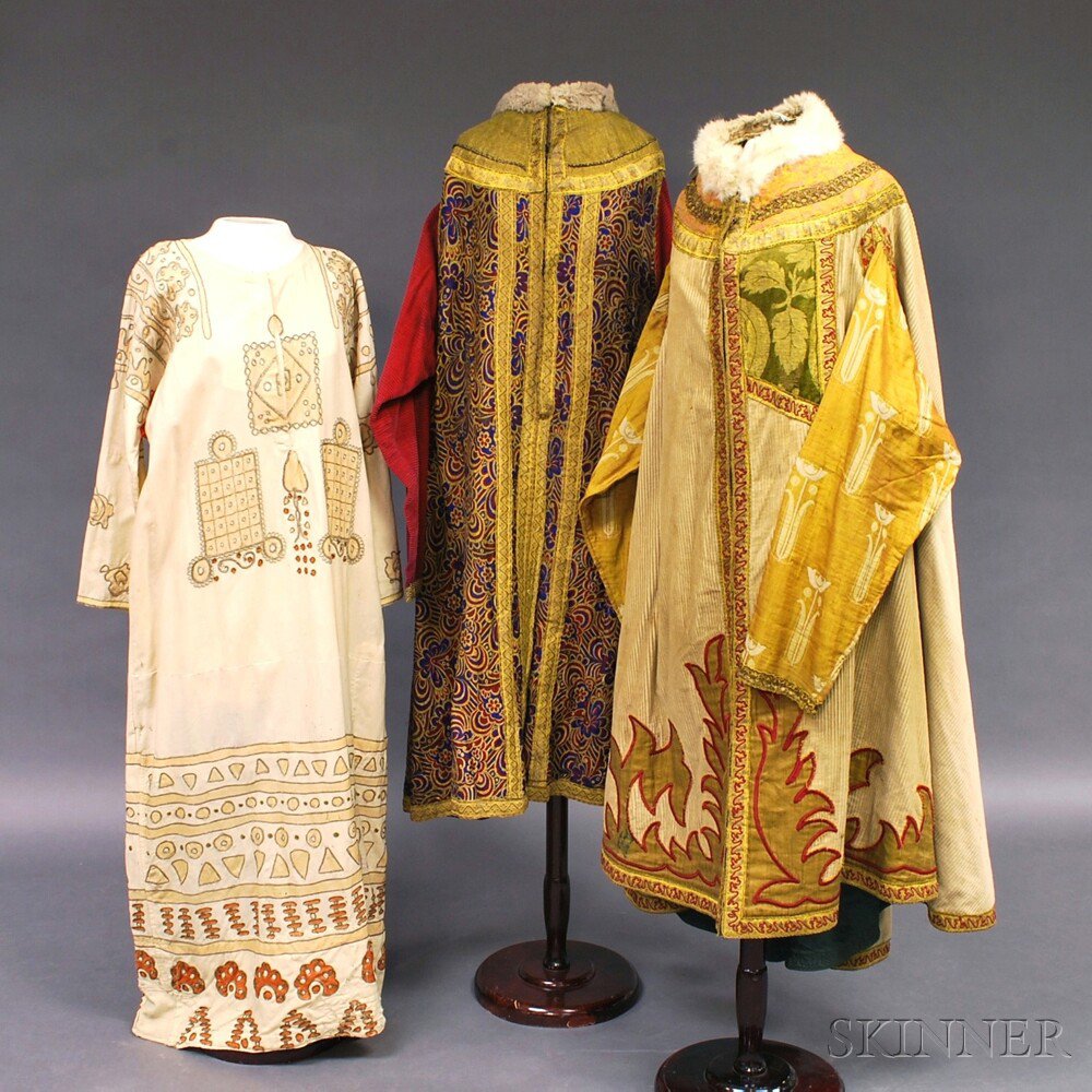 Appraisal: Three Alexandre Golovine Theatrical Costumes Russia c a white flannel