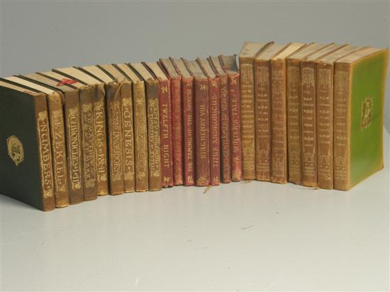 Appraisal: J M Dent leather bound volumes with gilt owl decoration