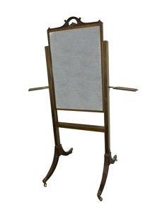 Appraisal: A mahogany sash cheval glass with C-scroll cresting to the